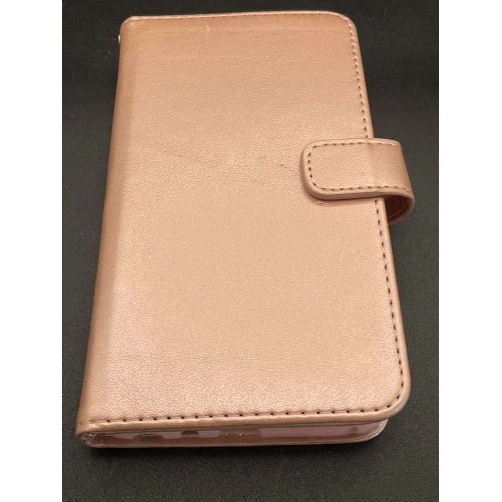 Pink LG StyLo 2 w/ Strap & 9 Credit Card Slots Wallet & Phone Case  Length 7 In.